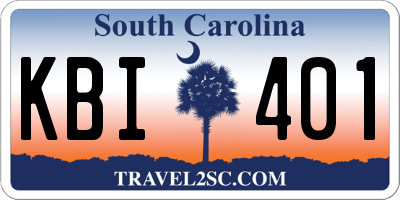SC license plate KBI401