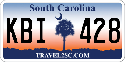 SC license plate KBI428