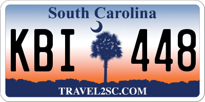 SC license plate KBI448
