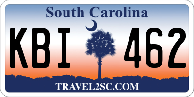 SC license plate KBI462