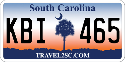 SC license plate KBI465