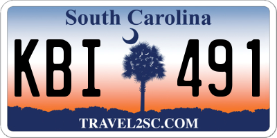 SC license plate KBI491