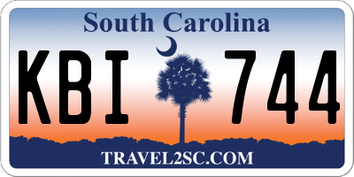 SC license plate KBI744