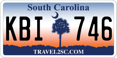SC license plate KBI746