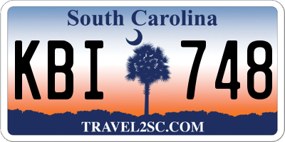 SC license plate KBI748