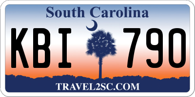 SC license plate KBI790