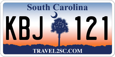 SC license plate KBJ121
