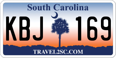 SC license plate KBJ169