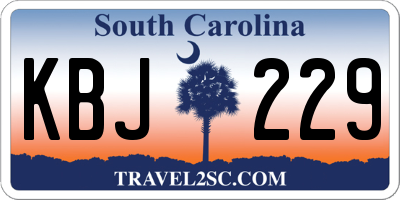 SC license plate KBJ229