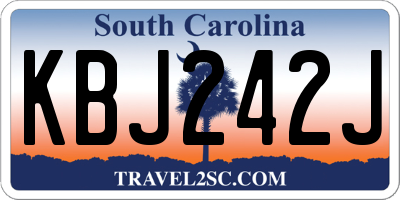 SC license plate KBJ242J