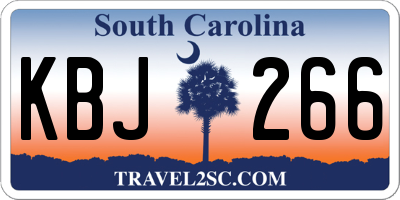 SC license plate KBJ266