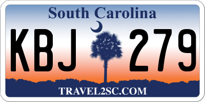 SC license plate KBJ279
