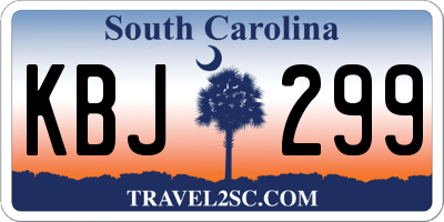 SC license plate KBJ299