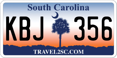 SC license plate KBJ356