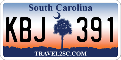 SC license plate KBJ391