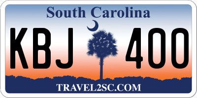 SC license plate KBJ400