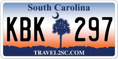 SC license plate KBK297