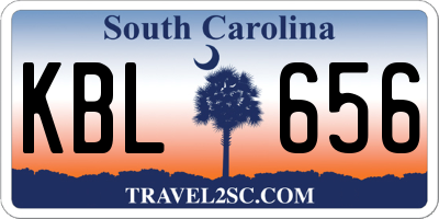 SC license plate KBL656