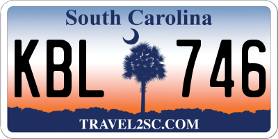 SC license plate KBL746