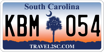SC license plate KBM054