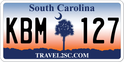 SC license plate KBM127