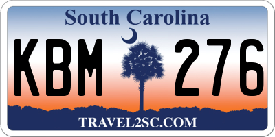 SC license plate KBM276