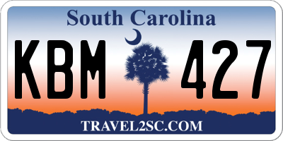 SC license plate KBM427