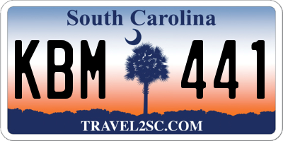 SC license plate KBM441