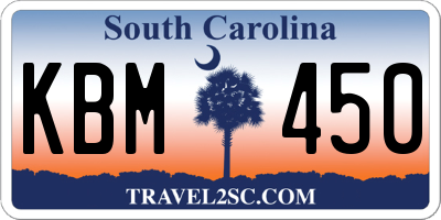 SC license plate KBM450