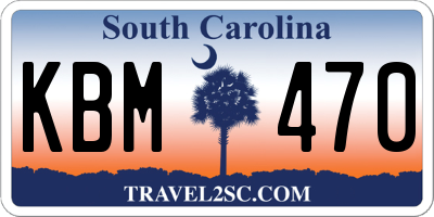SC license plate KBM470