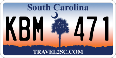 SC license plate KBM471