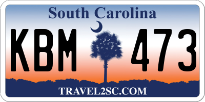 SC license plate KBM473