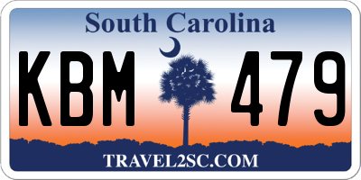 SC license plate KBM479