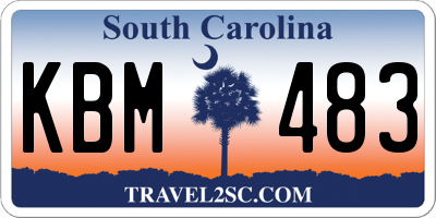 SC license plate KBM483