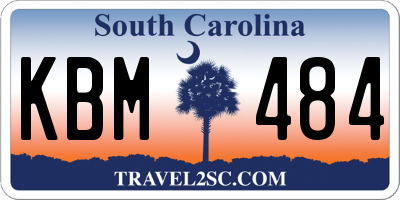 SC license plate KBM484