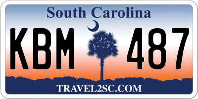 SC license plate KBM487