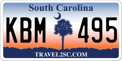 SC license plate KBM495
