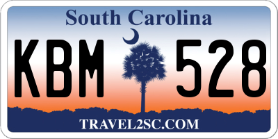 SC license plate KBM528