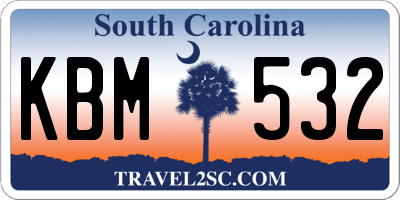 SC license plate KBM532
