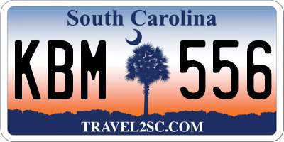 SC license plate KBM556