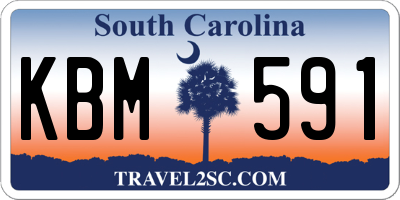 SC license plate KBM591