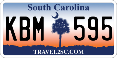 SC license plate KBM595
