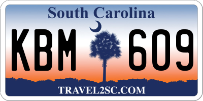 SC license plate KBM609