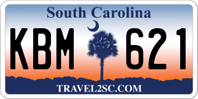 SC license plate KBM621