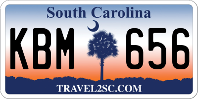 SC license plate KBM656