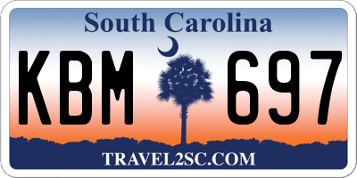 SC license plate KBM697