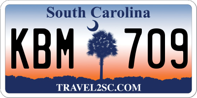 SC license plate KBM709