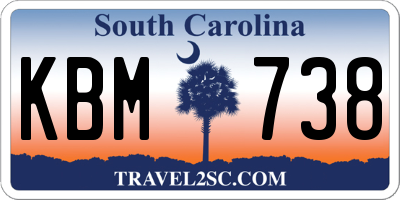 SC license plate KBM738