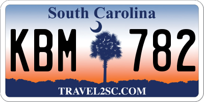 SC license plate KBM782