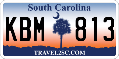 SC license plate KBM813